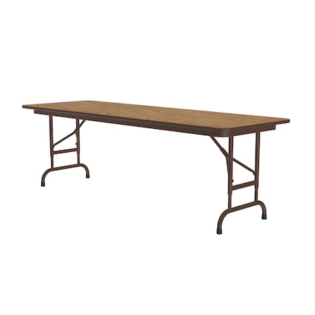 Correll CFA Adjustable HPL Folding Tables 24x72 Medium Oak CFA2472PX-06